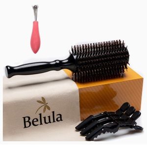 Belula Boar Bristle 2.4” Medium Barrel Round Styling Beauty Brush